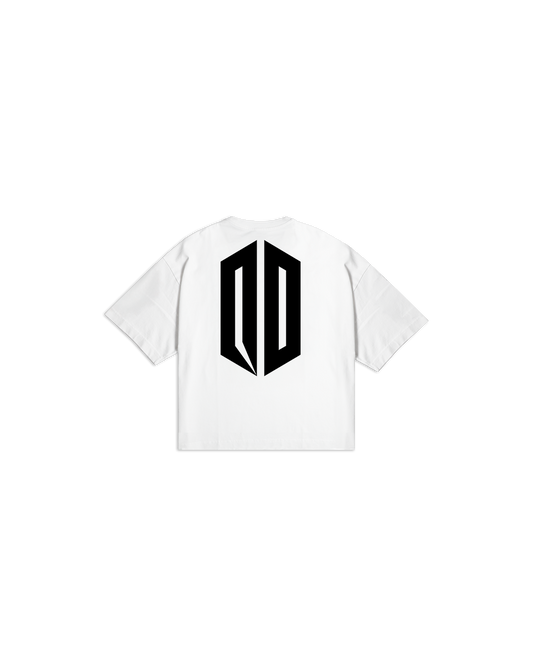 BLACK ON WHITE BOXY TEE