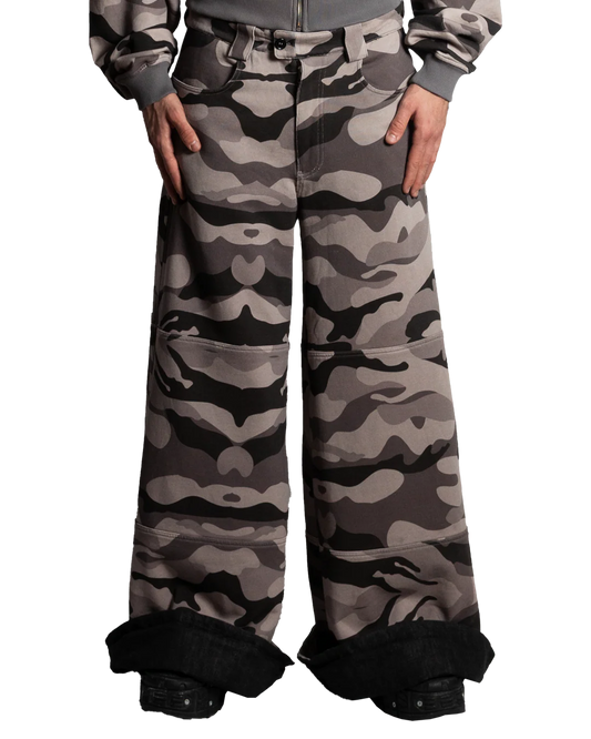 CAMO/DENIM REVERSIBLE PANTS