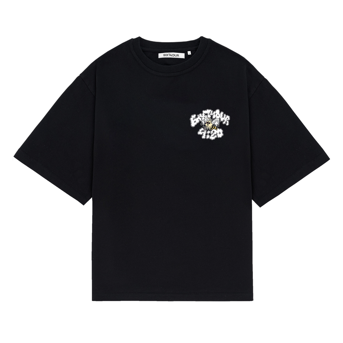 BEE HAPPY BLACK TEE