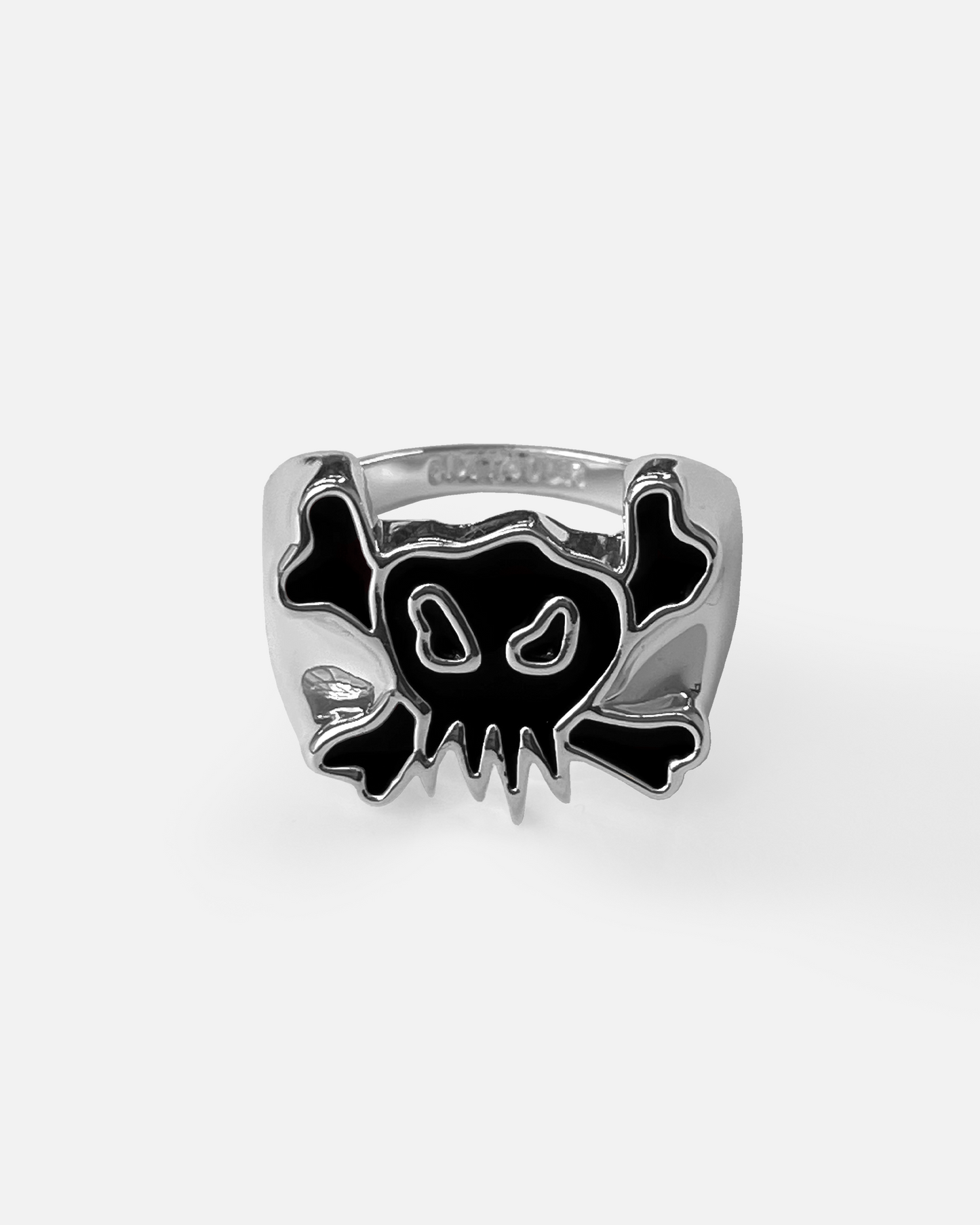 COLOR SKULL RING - BLACK