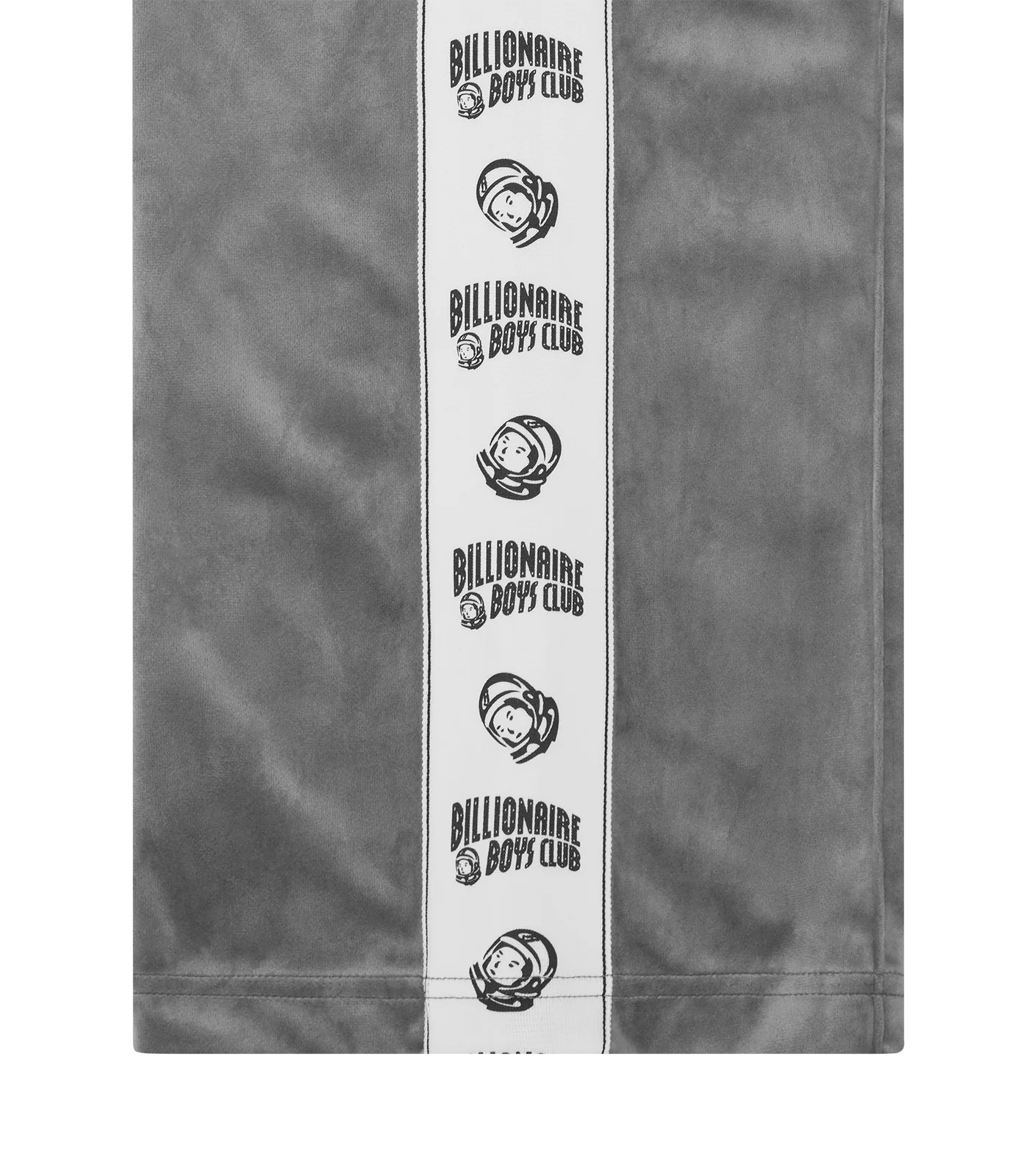 SMALL ARCH LOGO TAPED VELOUR TRACK PANTS - CHARCOAL