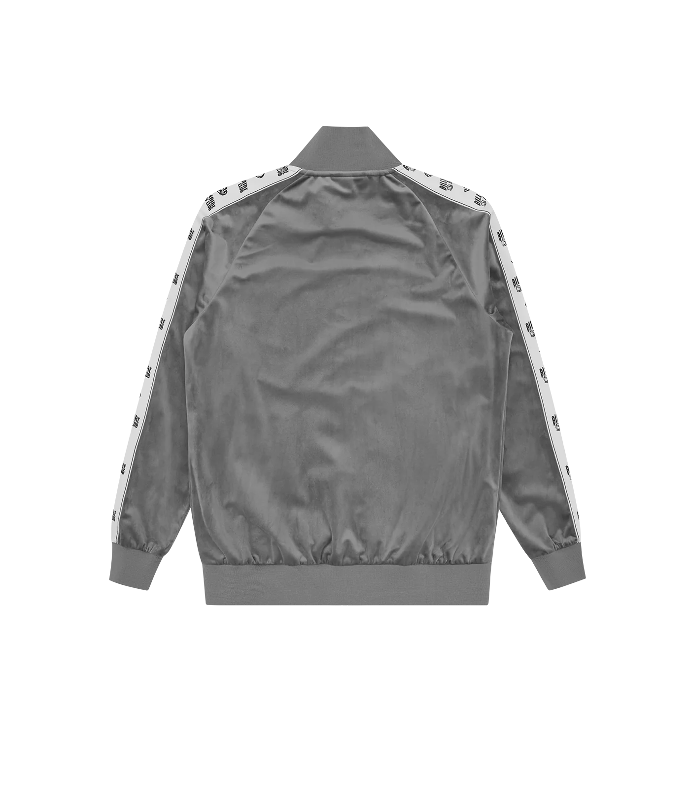 SMALL ARCH LOGO TAPED VELOUR TRACK TOP - CHARCOAL