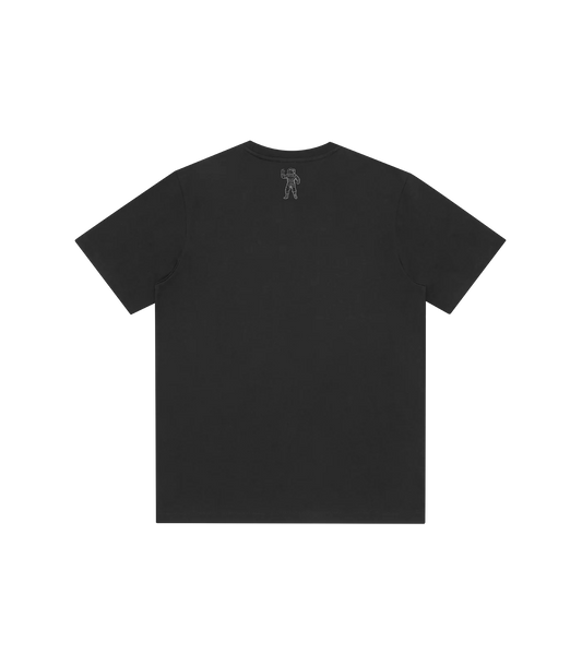 RHINESTONE STRAIGHT LOGO T-SHIRT - BLACK