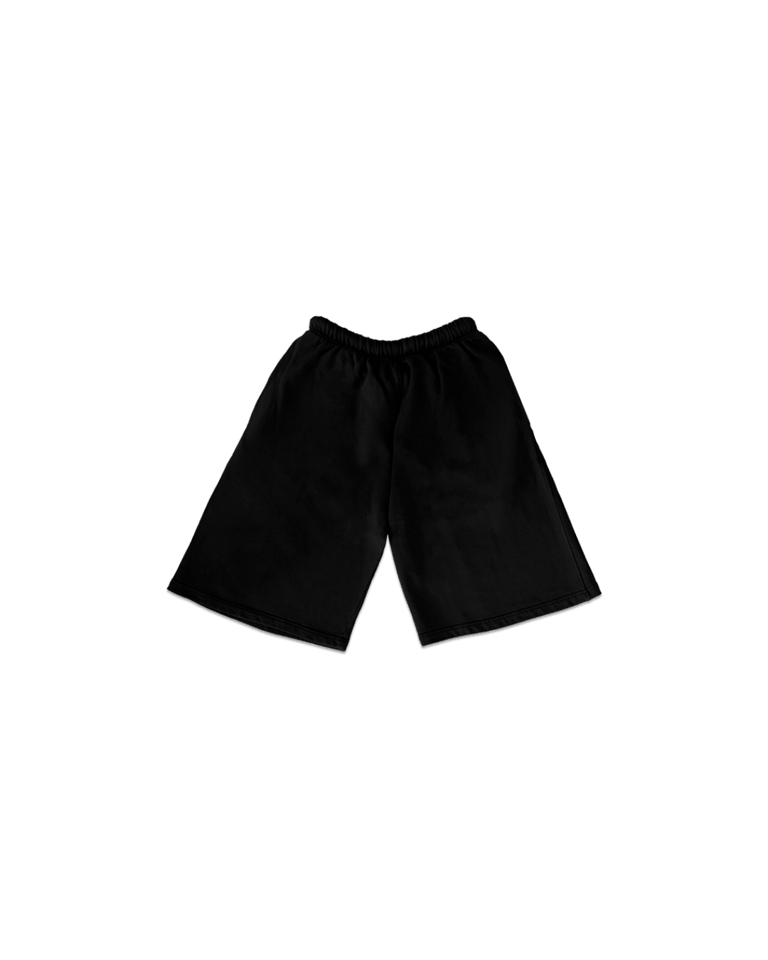 BLACK OVER THE KNEE SHORTS