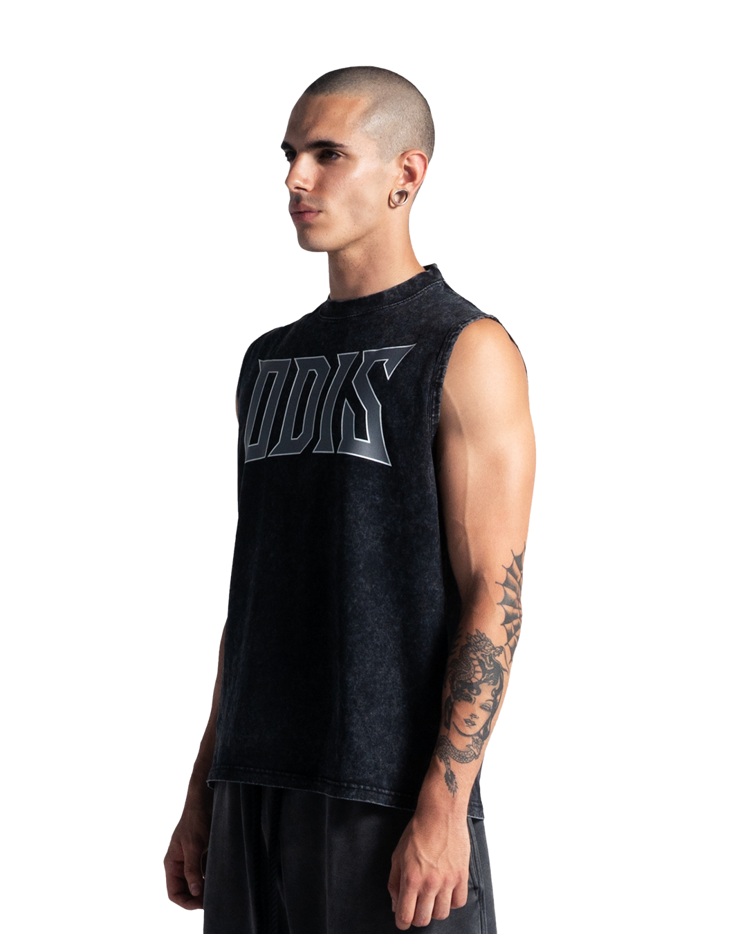 EXO-RAGE VINTAGE WASHED BLACK TANK TOP