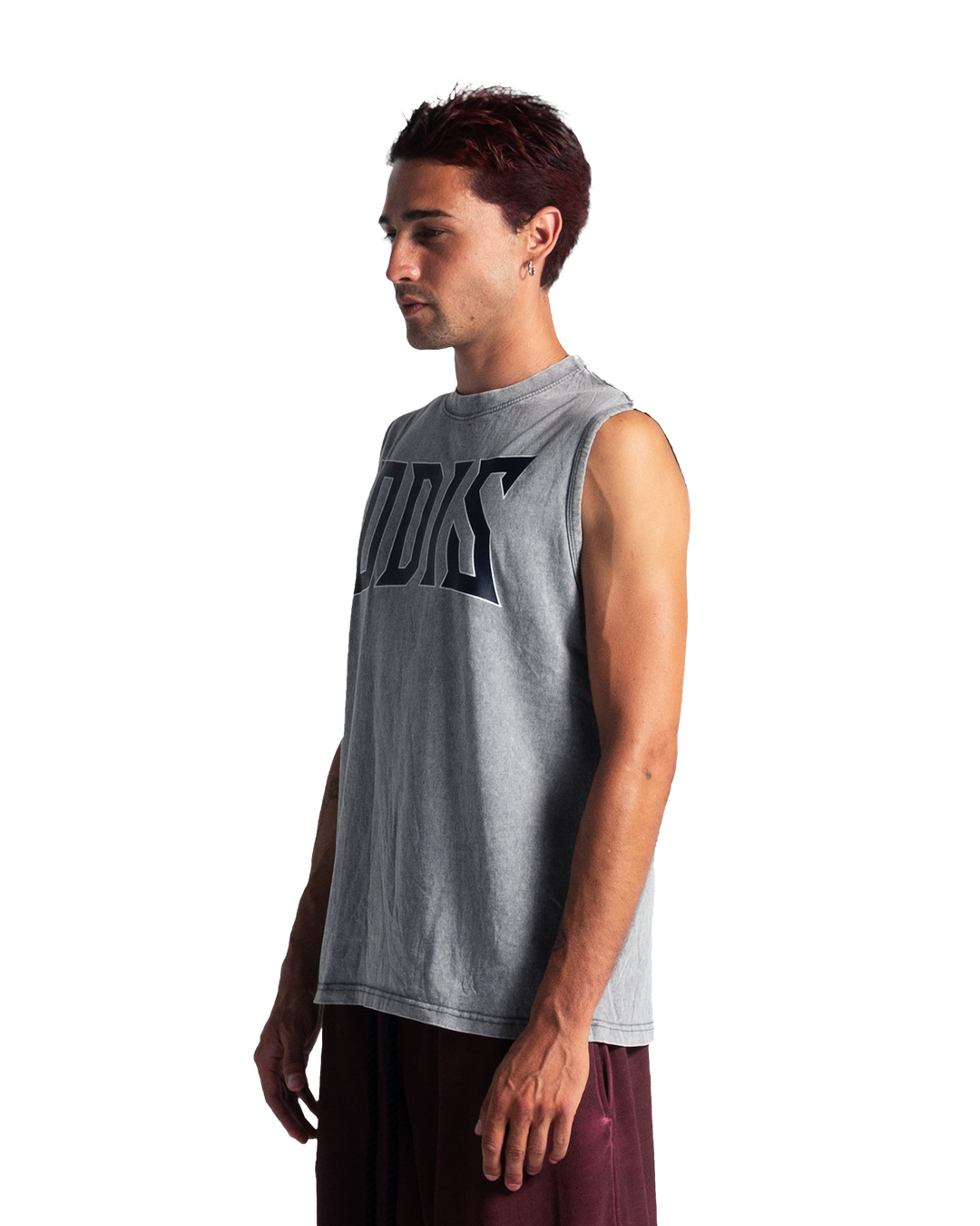 EXO-RAGE VINTAGE WASHED GREY TANK TOP