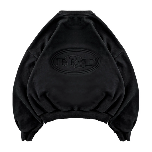 EMBOSS METAL LOGO CREWNECK BLACK