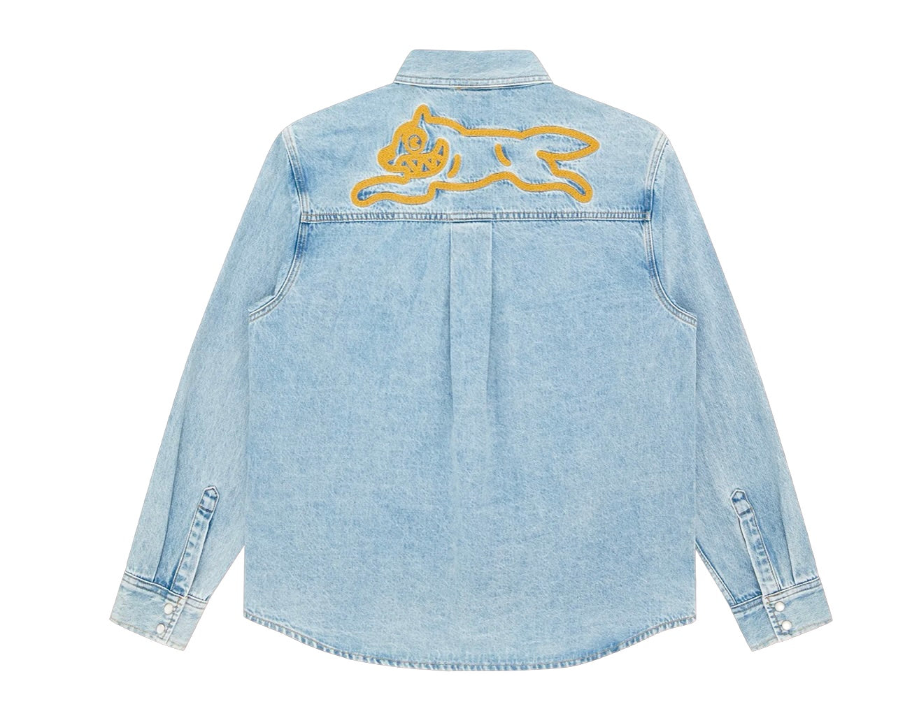 CHAINSTICK LIGHT WASH DENIM SHIRT- LIGHT WASH BLUE
