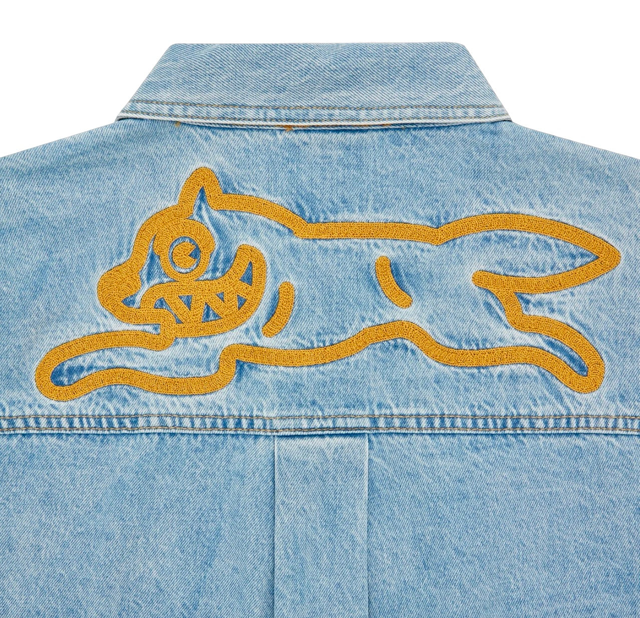 CHAINSTICK LIGHT WASH DENIM SHIRT- LIGHT WASH BLUE
