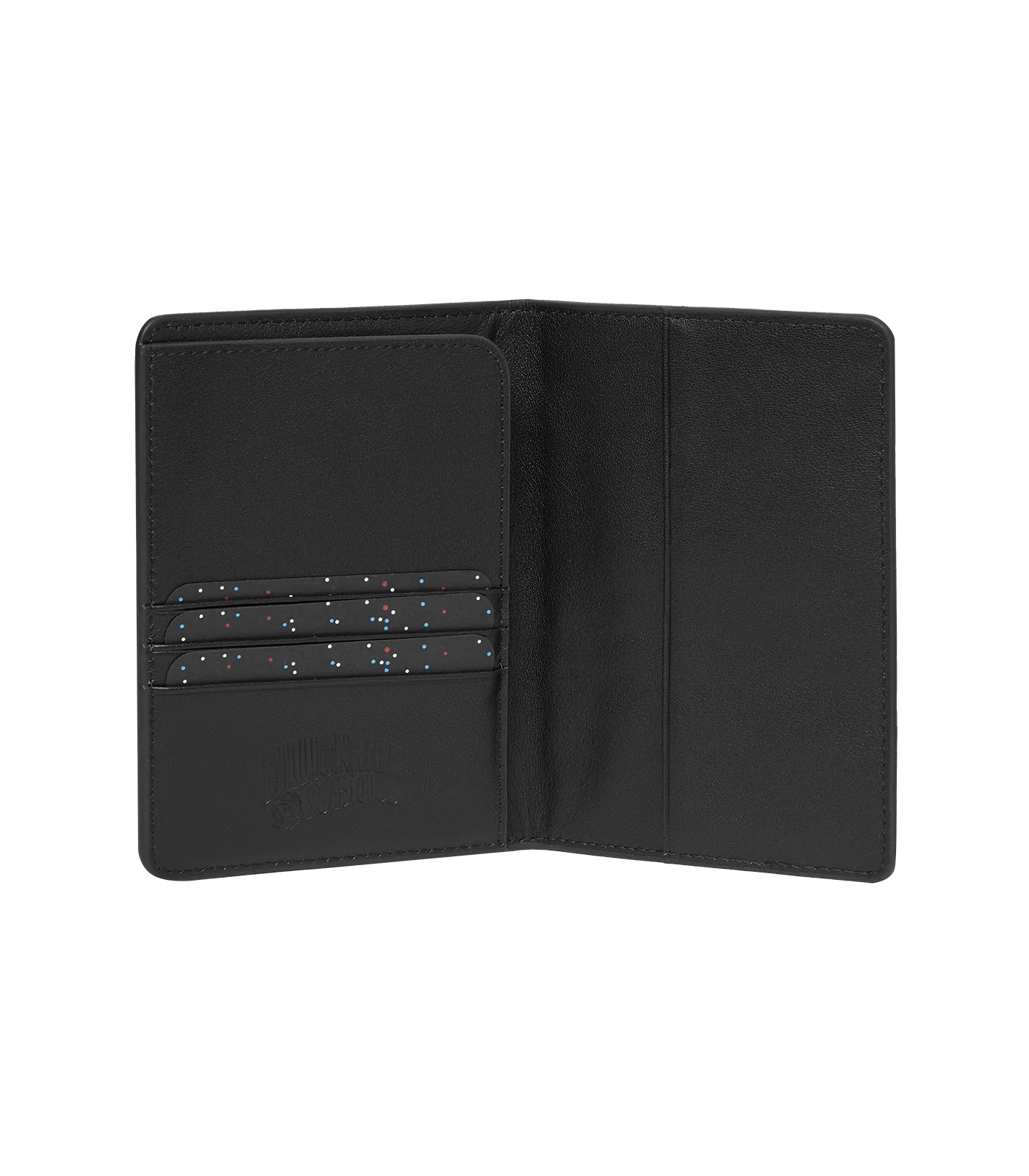 DIAMOND & DOLLARS PASSPORT HOLDER - BLACK
