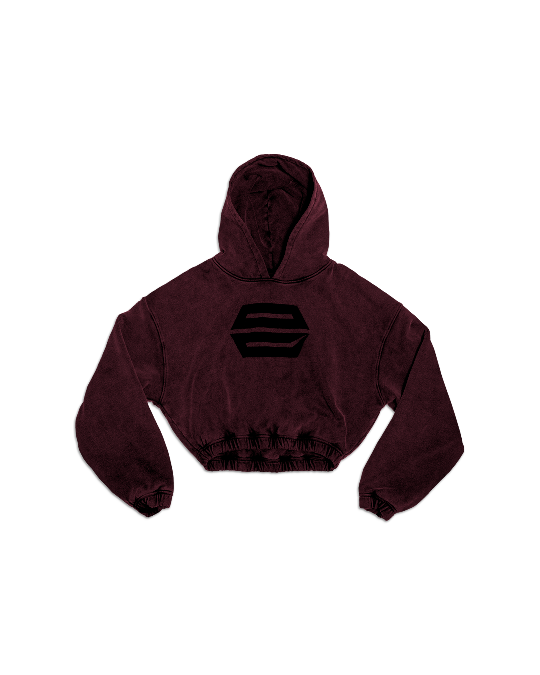 HEAVY-WEIGHT WASHED RED REVERSE LOGO HOODIE