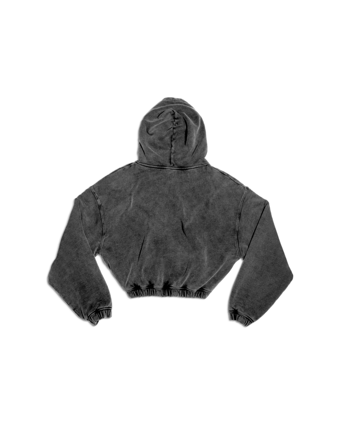 HEAVY-WEIGHT WASHED GREY REVERSE LOGO HOODIE