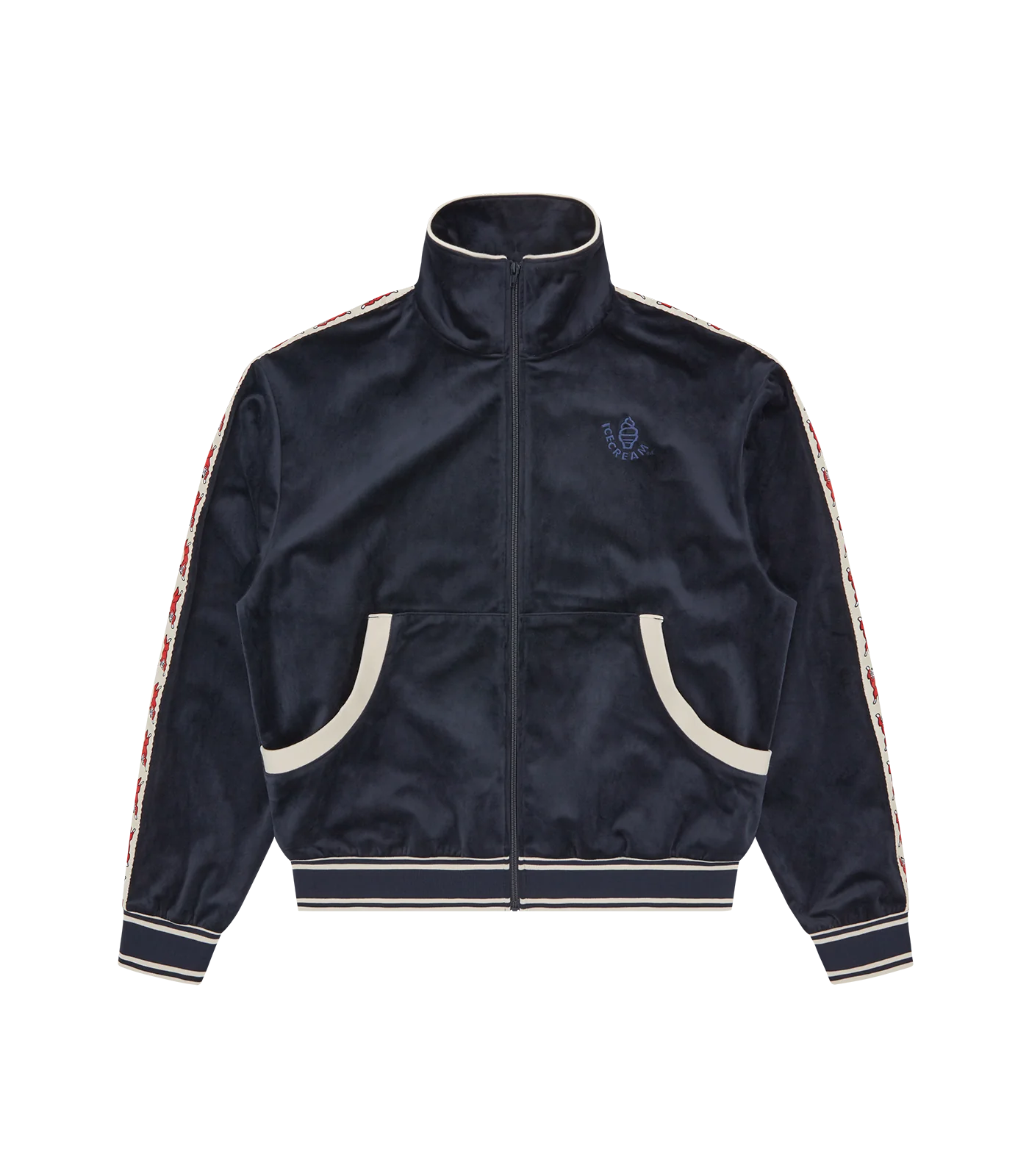 RUNNING DOG TAPED VELOUR TRACK TOP