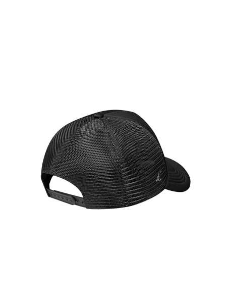 CHECKER RUNNING DOG TRUCKER CAP - BLACK