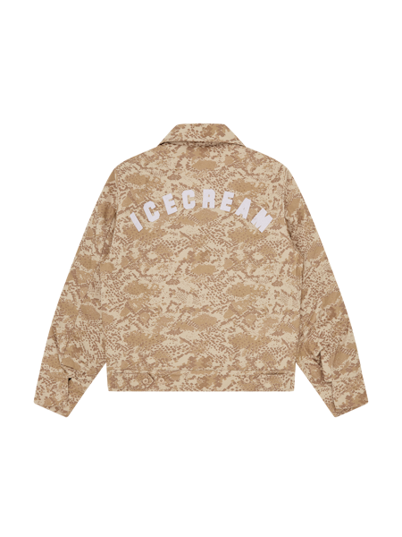 SNAKESKIN QUILTED WORK JACKET