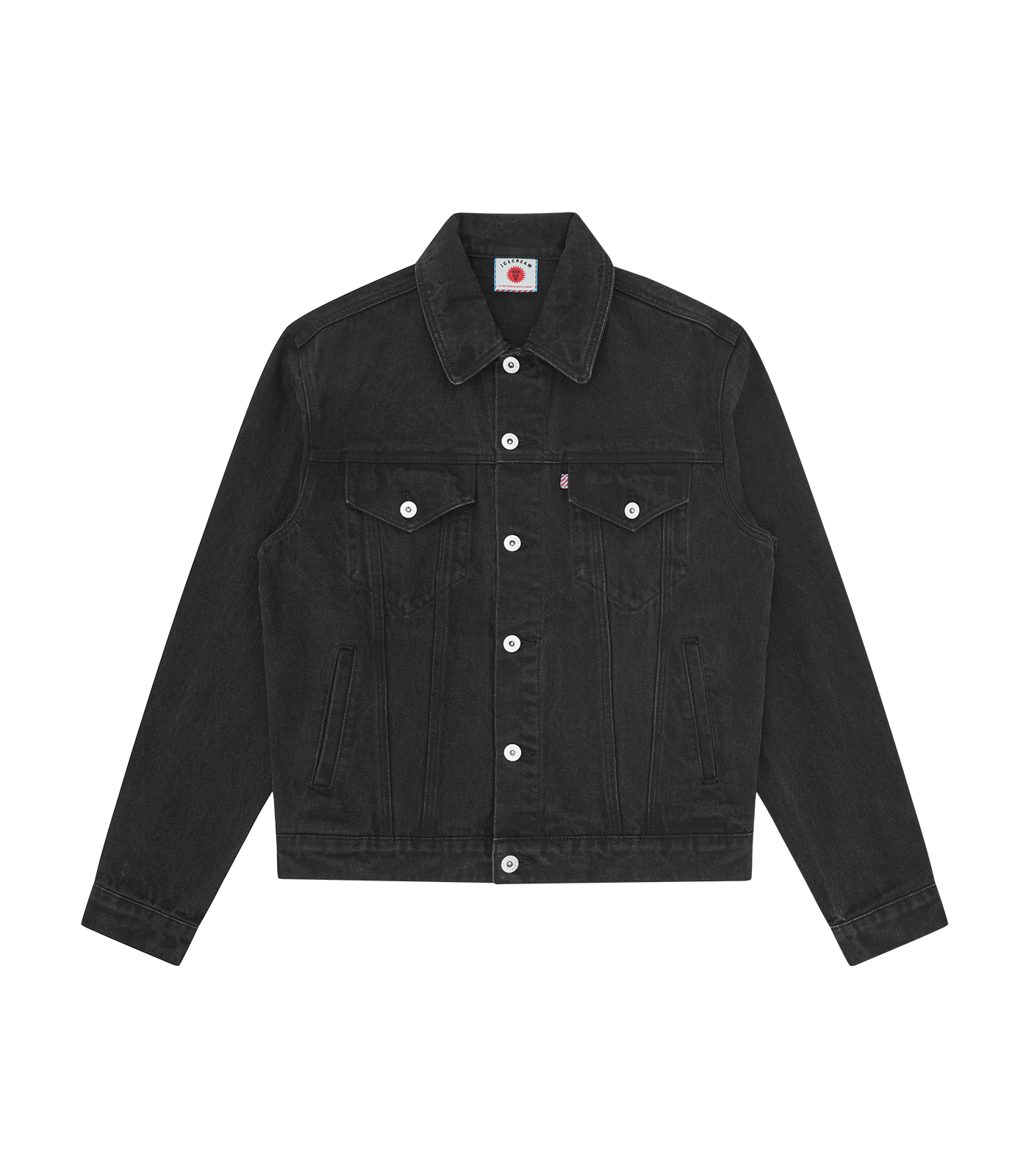 RUNNING DOG DENIM TRUCKER JACKET - BLACK DENIM