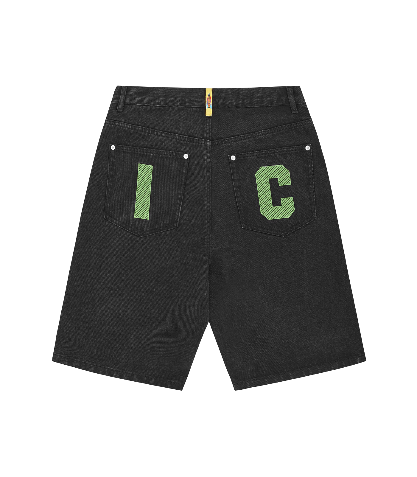RUNNING DOG DENIM SHORTS - BLACK DENIM
