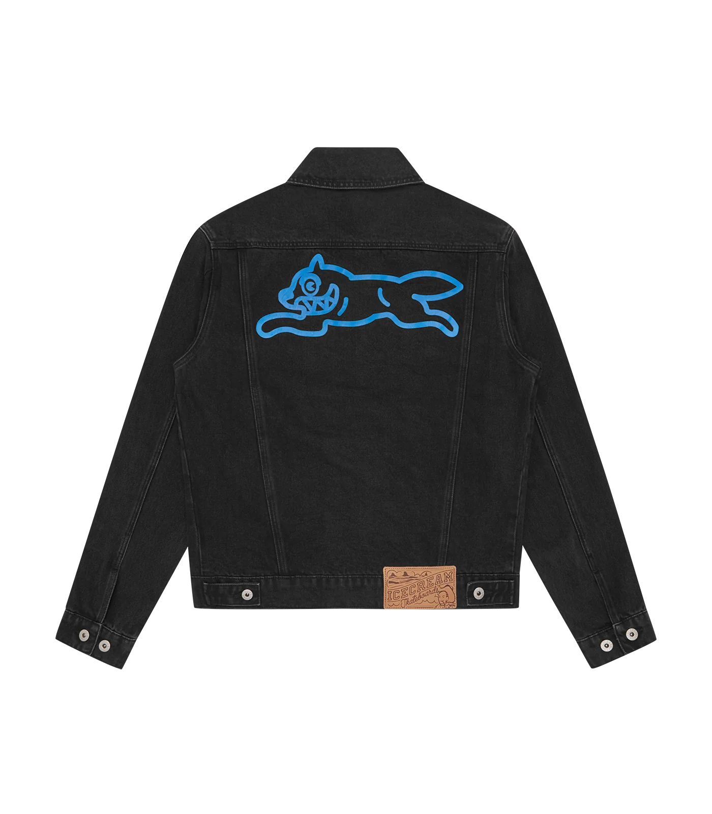RUNNING DOG DENIM TRUCKER JACKET - BLACK