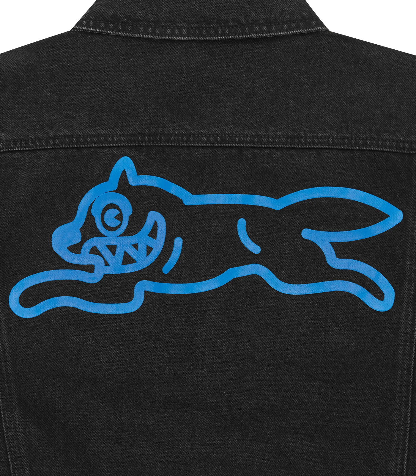 RUNNING DOG DENIM TRUCKER JACKET - BLACK