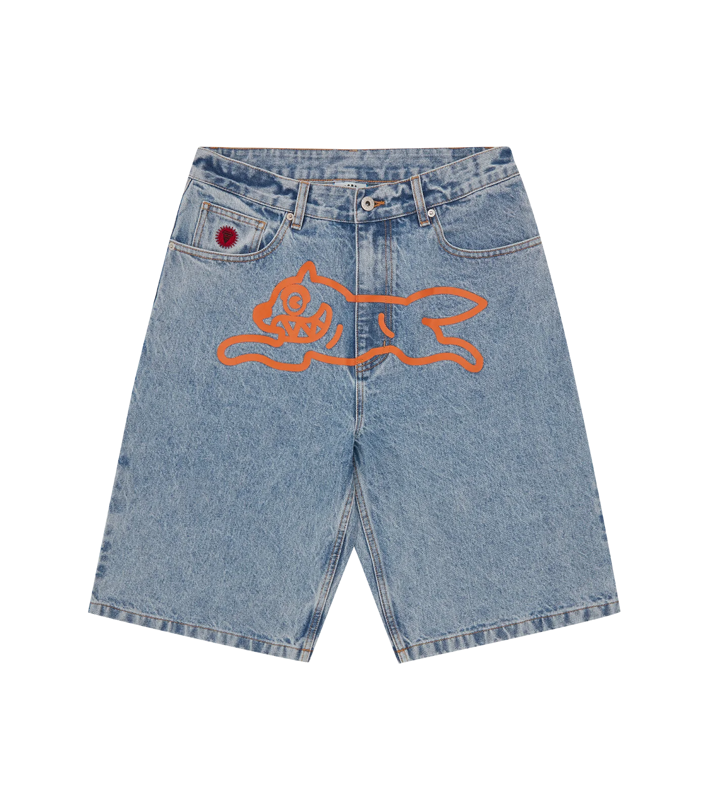 RUNNING DOG DENIM SHORTS - HEAVY WASH BLUE