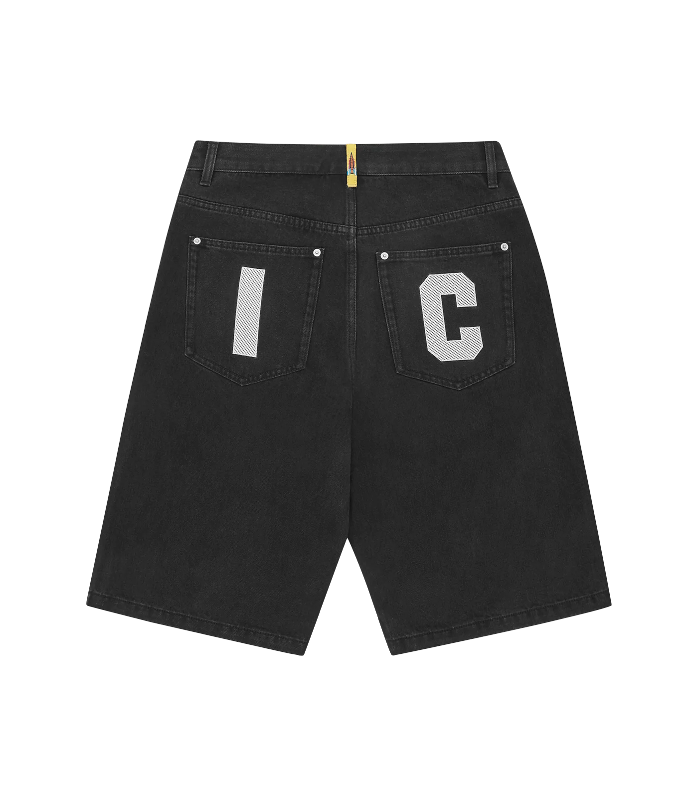 RUNNING DOG DENIM SHORTS - BLACK