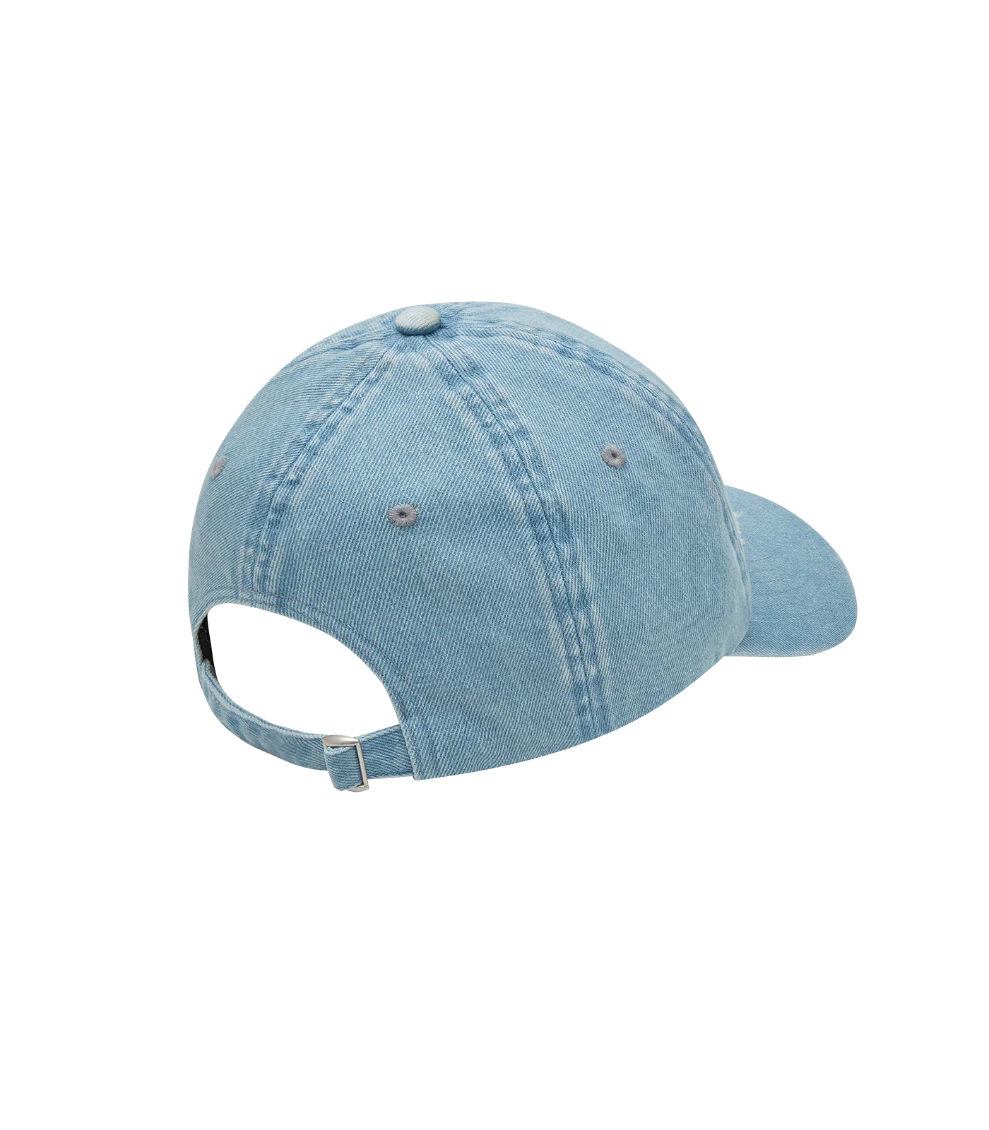 APPLIQUE RUNNING DOG DAD CAP - LIGHT WASH BLUE
