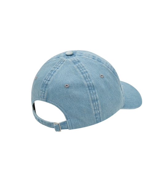 APPLIQUE RUNNING DOG DAD CAP - LIGHT WASH BLUE