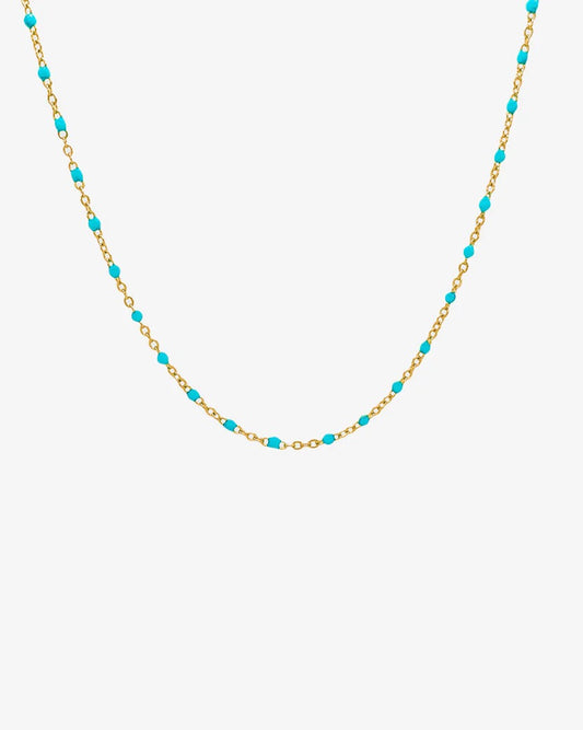 BLUE GEM GOLD CHAIN