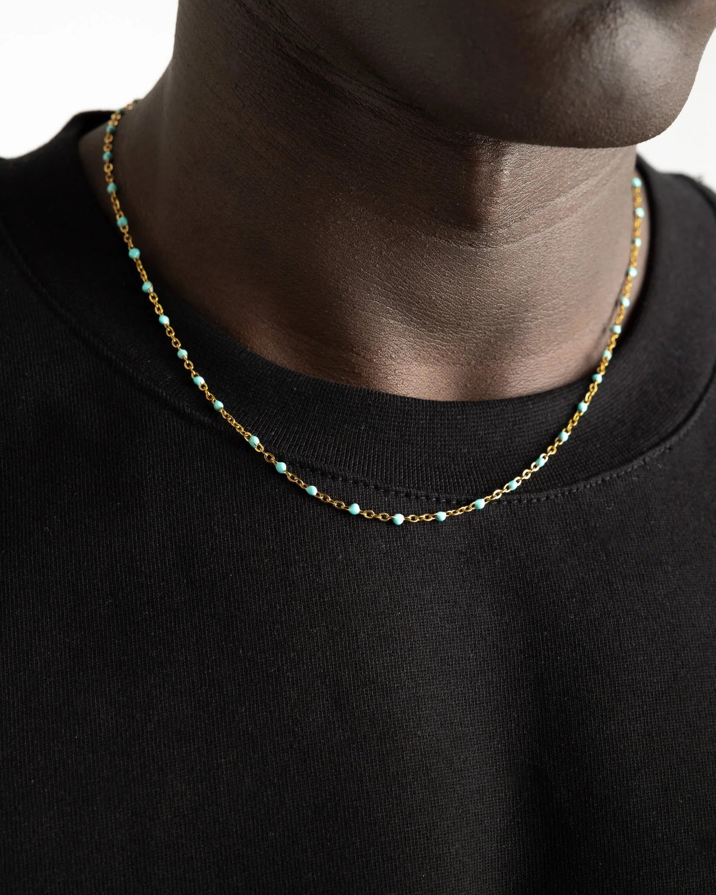 BLUE GEM GOLD CHAIN