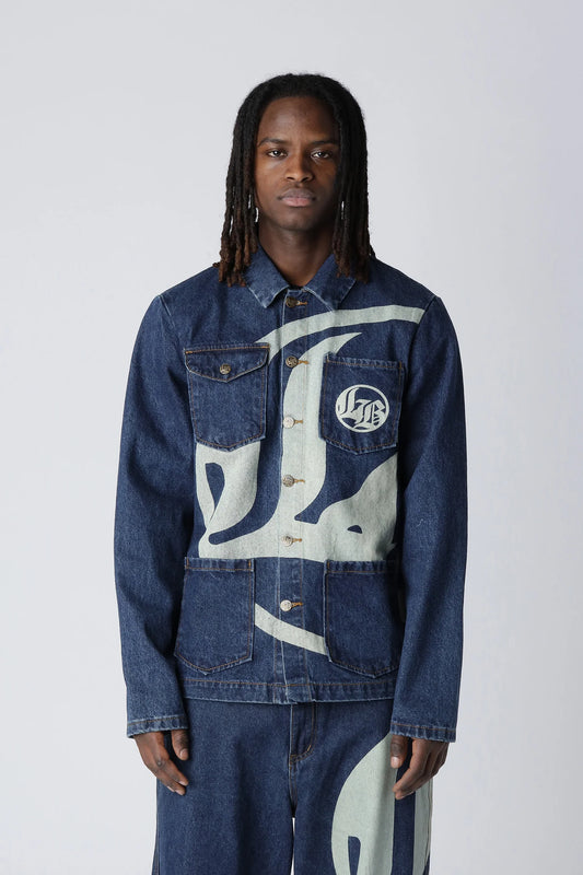 LOGO DENIM JACKET - Dark Blue