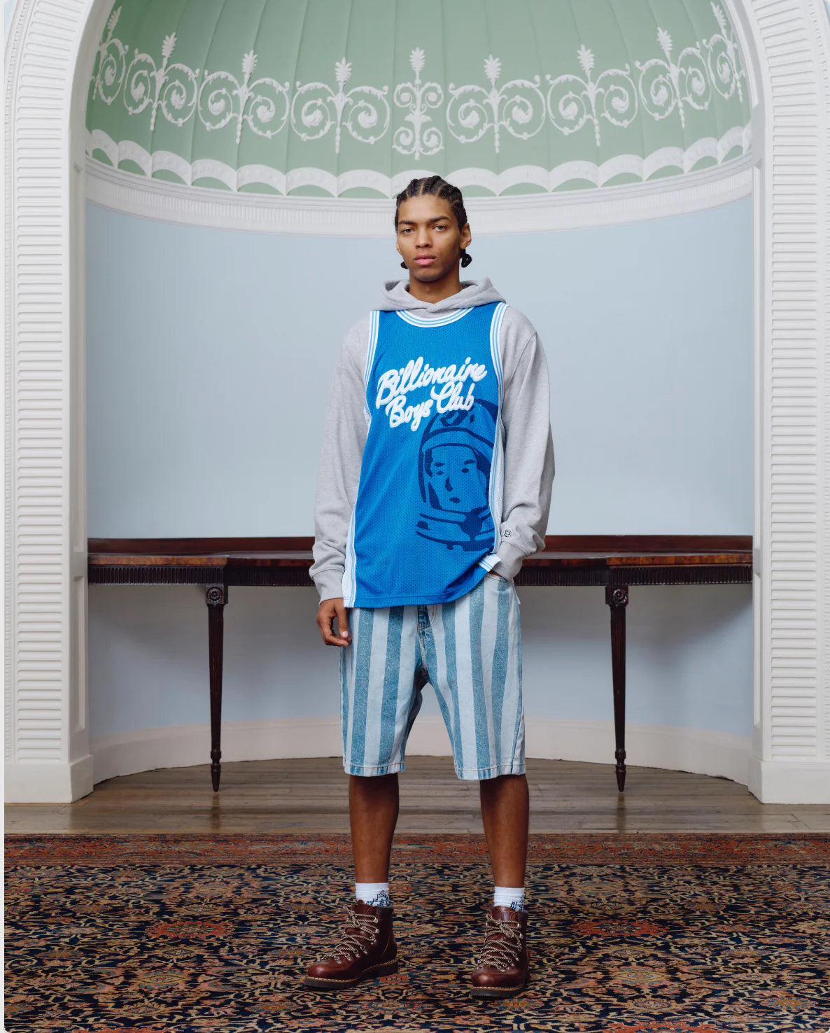 SCRIPT LOGO ASTRO BASKETBALL JERSEY - BLUE