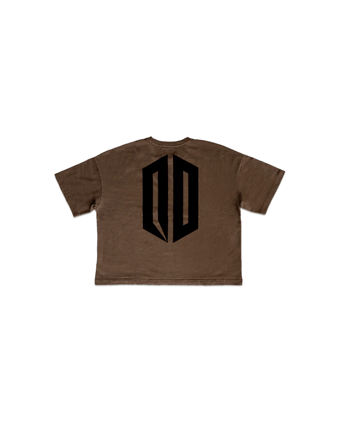 BLACK ON BROWN BOXY TEE