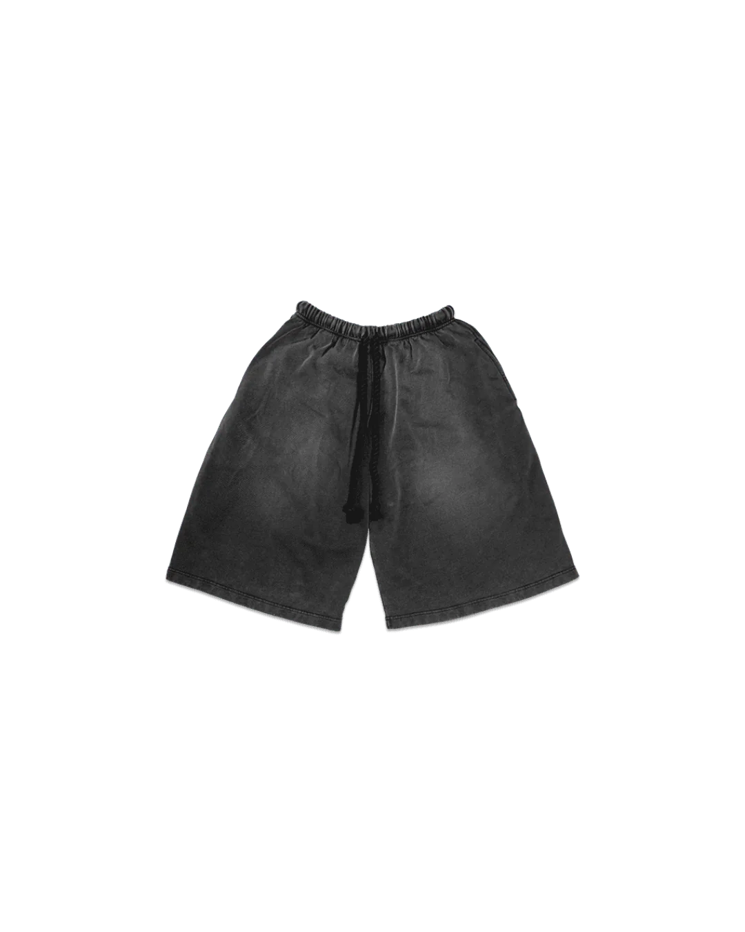WASHED GREY OVER THE KNEE SHORTS