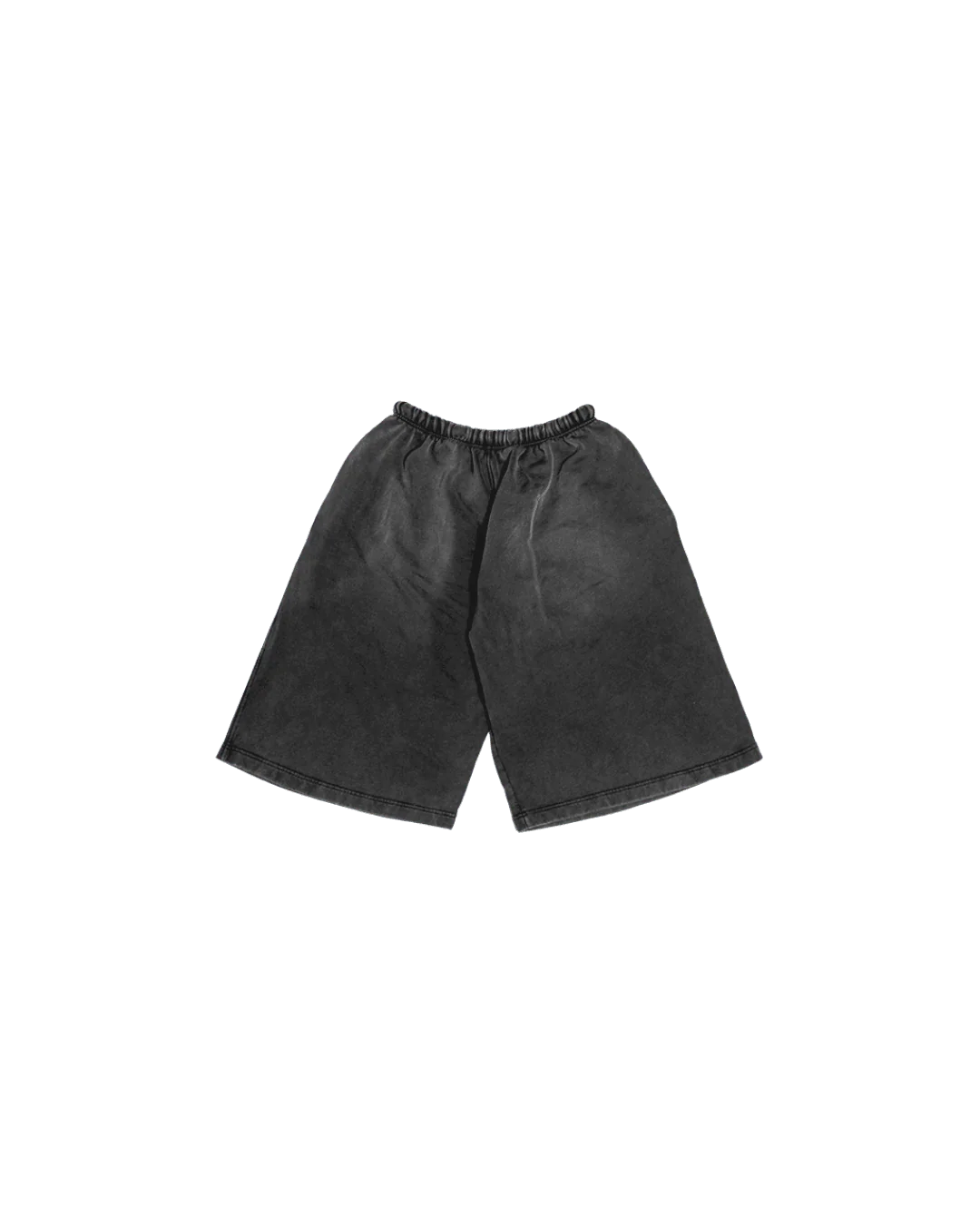 WASHED GREY OVER THE KNEE SHORTS