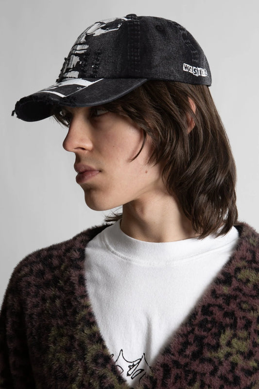 TAUNT RIPPED CAP-BLACK