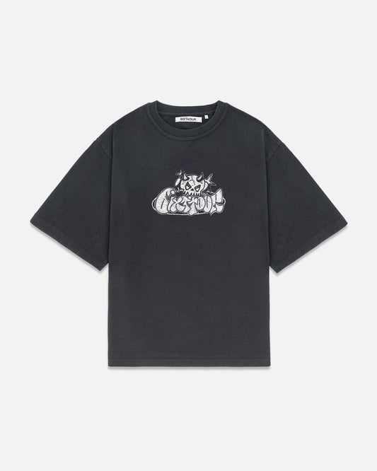 DEMON GRAPHIC- FADED BLACK