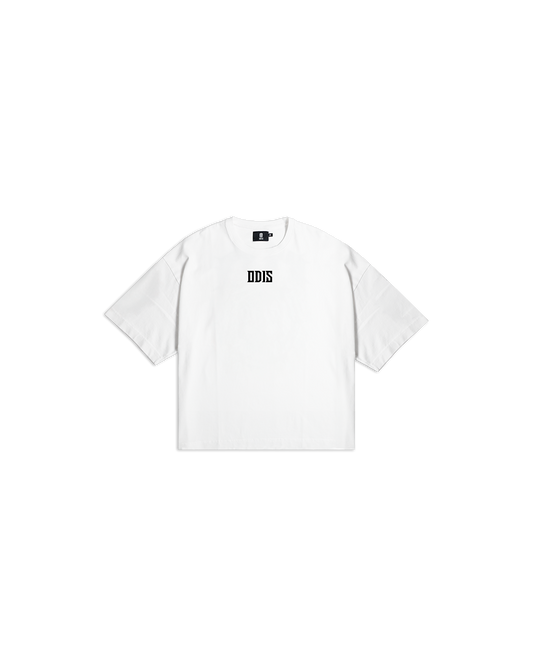 BLACK ON WHITE BOXY TEE