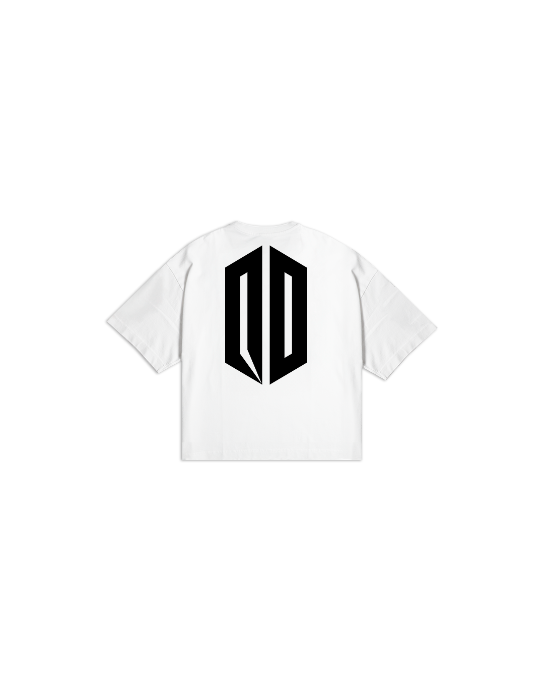BLACK ON WHITE BOXY TEE