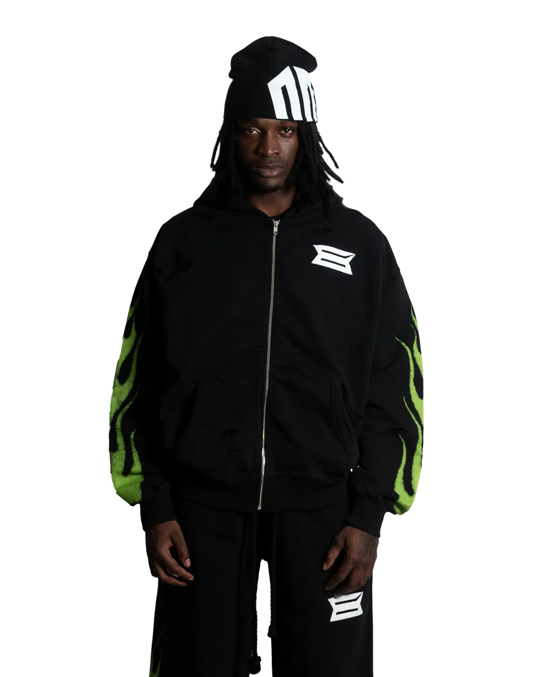 FUEL INJECTED BLACK ZIP HOODIE