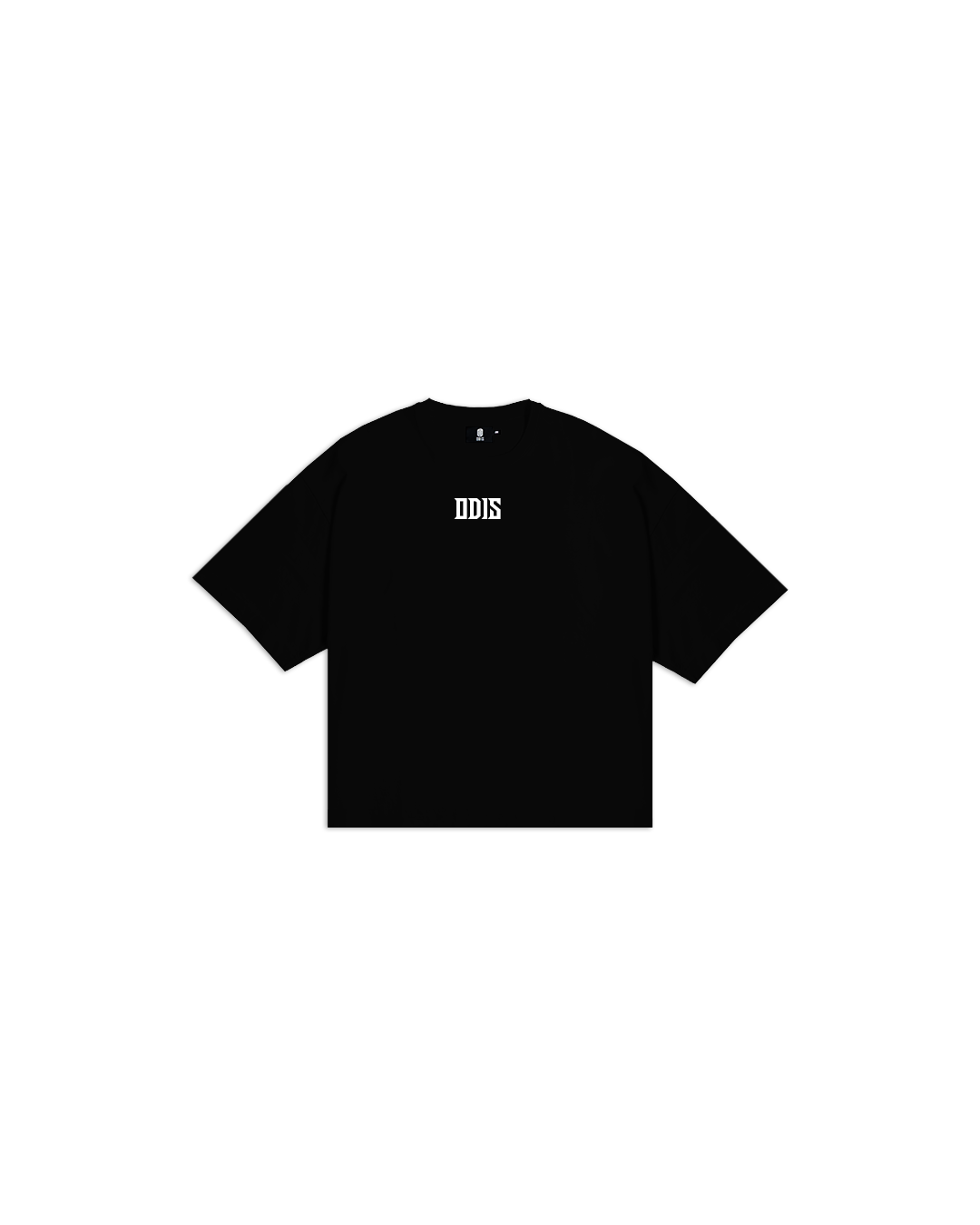 WHITE ON BLACK BOXY TEE