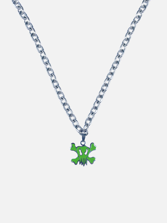 GREEN SKULL NECKLACE