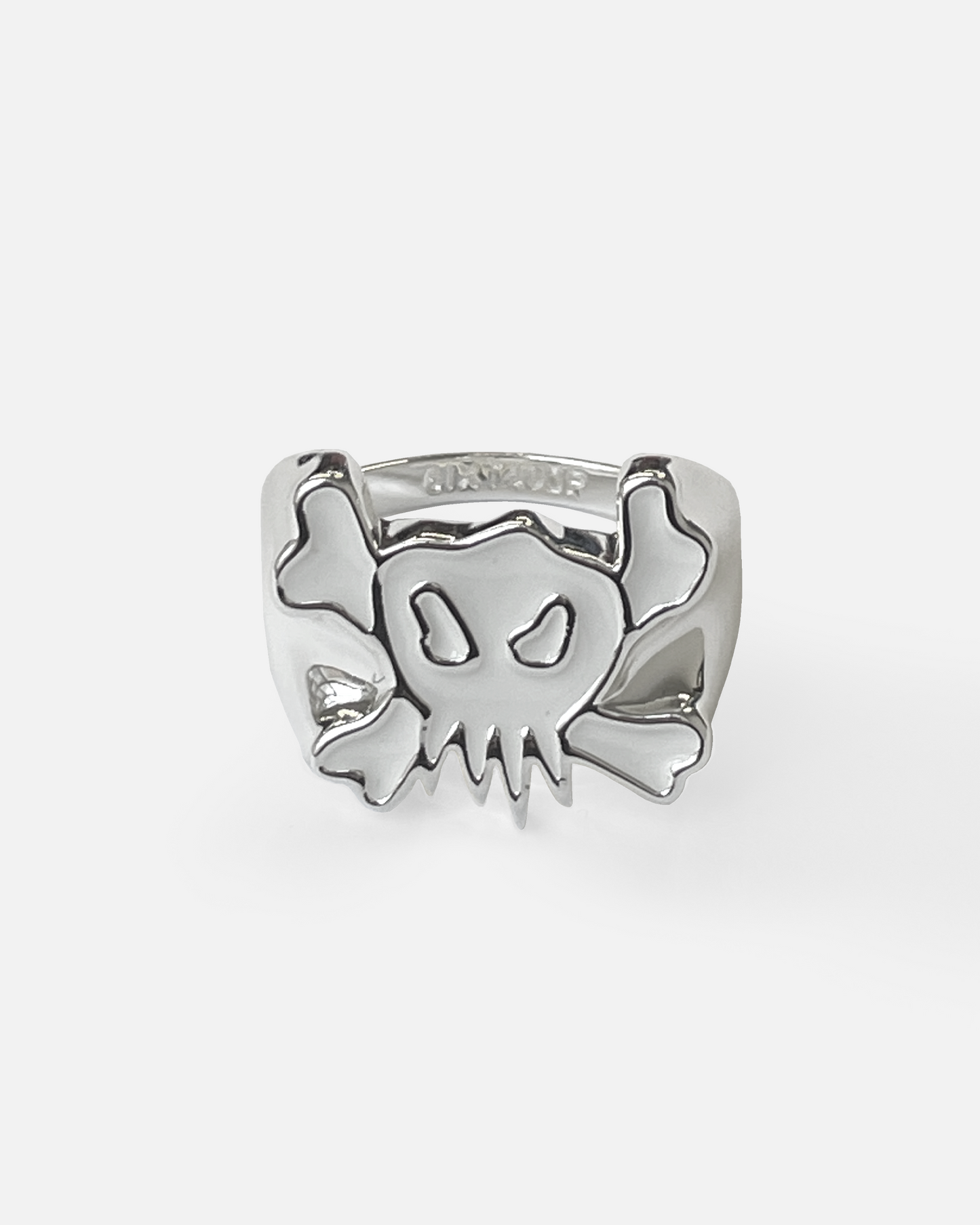 COLOR SKULL RING - WHITE