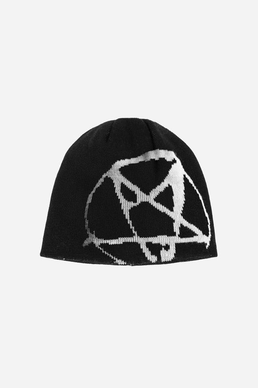CURSE REVERSIBLE BROW BEANIE-BLACK