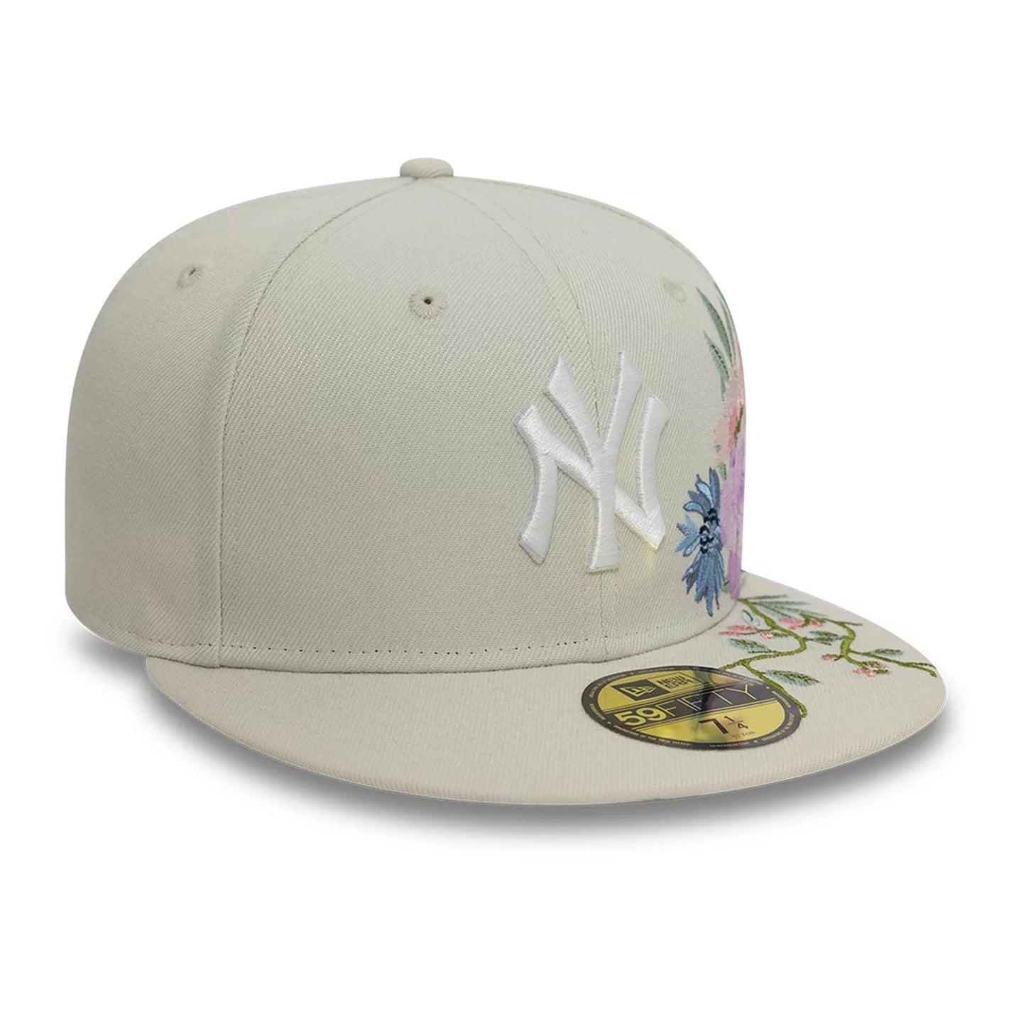 NEW ERA CAP-59FIFTY NY FLORAL-BEIGE