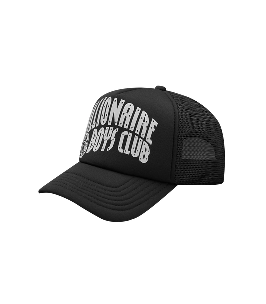 ARCH LOGO TRUCKER CAP - BLACK