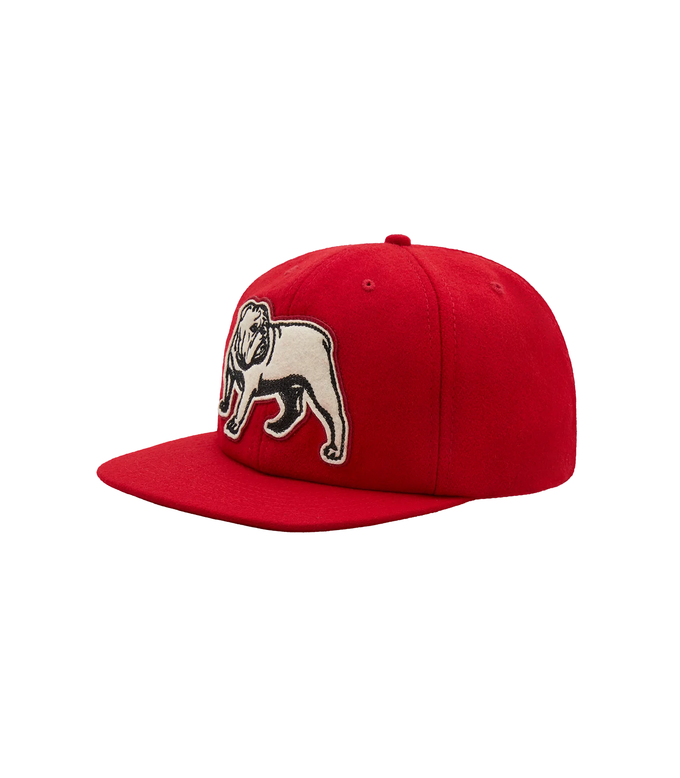 BULLDOG LEATHER STRAP CAP - RED