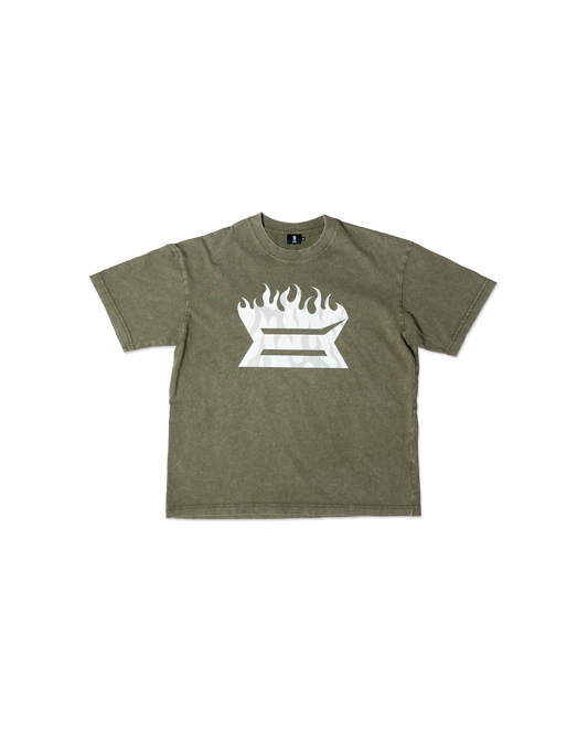 FIREMARK VINTAGE-WASHED GREEN TEE