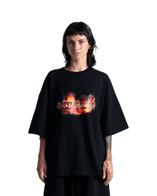 SKULL IN FLAMES TEE