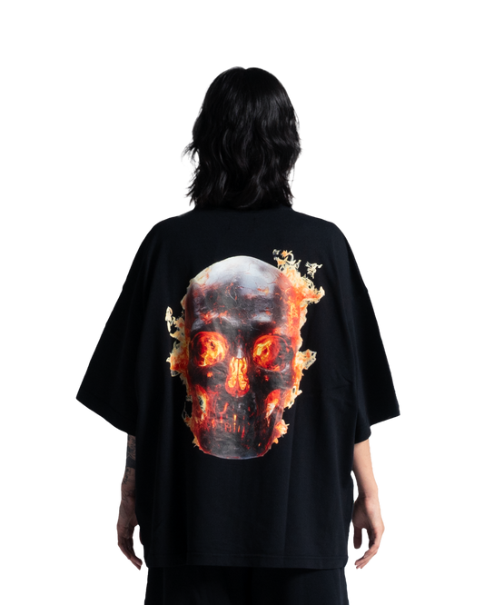 SKULL IN FLAMES TEE