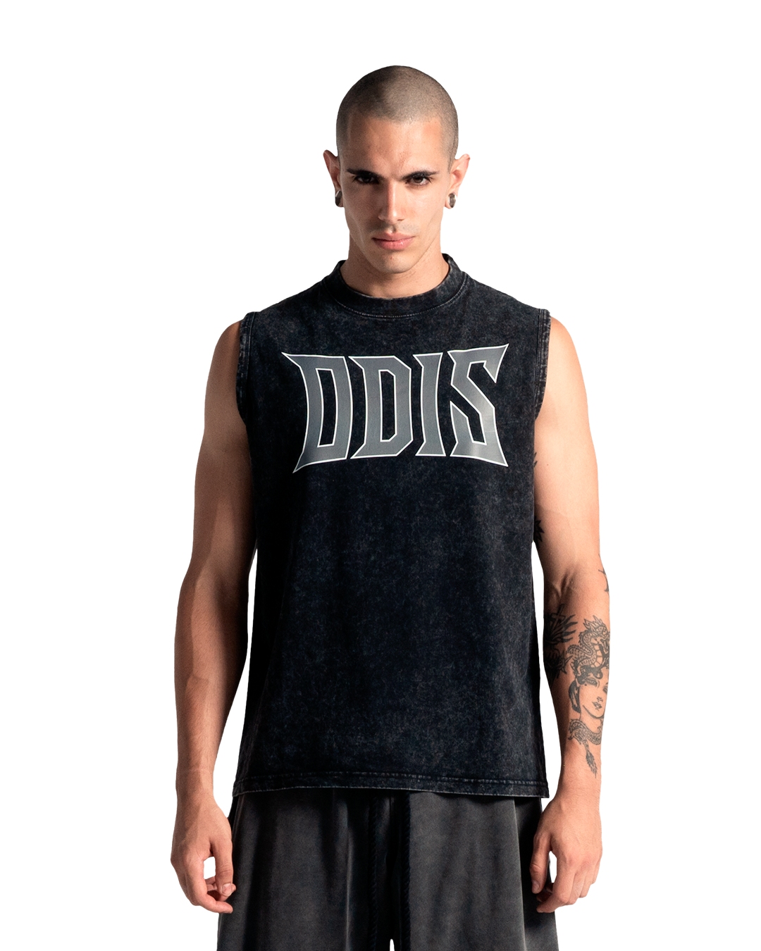 EXO-RAGE VINTAGE WASHED BLACK TANK TOP
